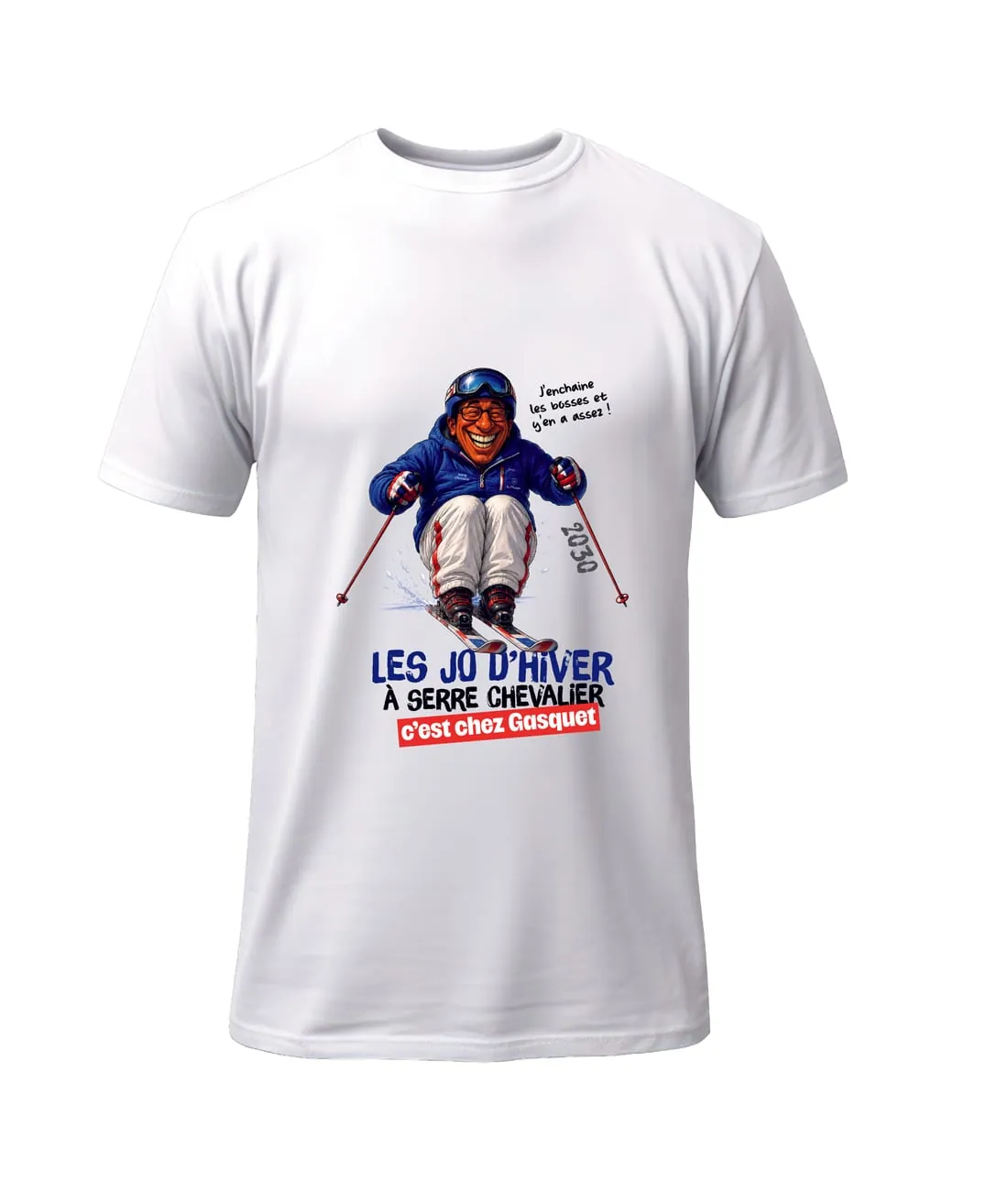 T-shirt La Maison Gasquet — caricature ski de bosses